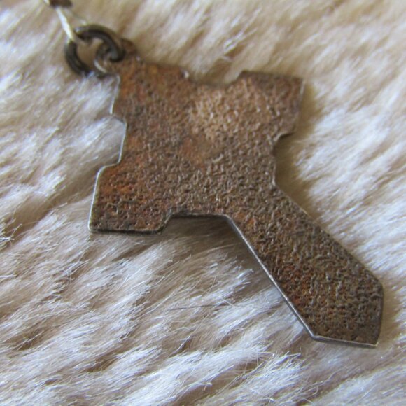 Vintage sterling silver and aurora borealis glass crystal rosary - Picture 7 of 9